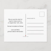 Save the Date Kleurrijke Mexicaanse Fiesta Royal B Aankondigingskaart (Achterkant)