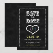 Save the Date Krijtbord of Schoolbord Uitnodiging (Voorkant / Achterkant)
