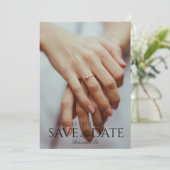 Save The Date- Large photo  Kaart (Staand voorkant)