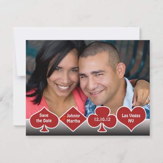 Save the Date (Las Vegas) Foto Aankondiging (Voorkant)