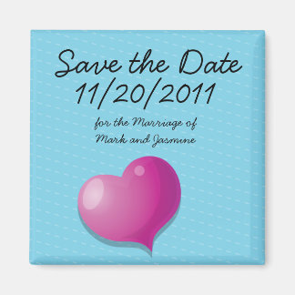 Save the Date Leuke Liefde Hart vierkant Magneet