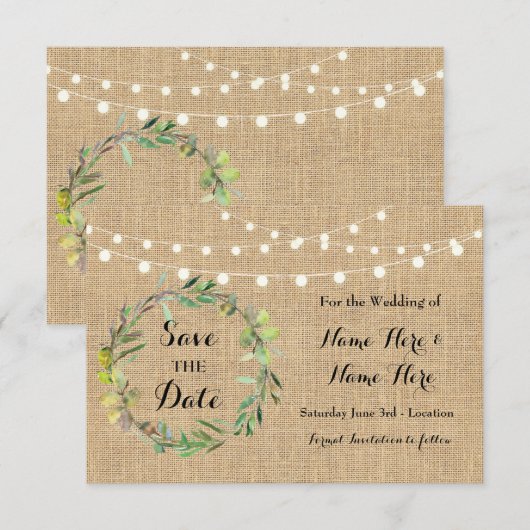 Save The Date Liefde Trouwfeest Bloemen Kaarten (Voorkant / Achterkant)