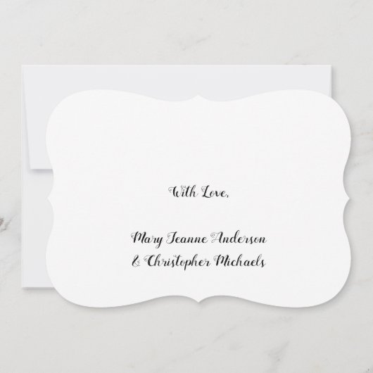 Save The Date Lint Goud Schrift Bruiloft Feest (Achterkant)