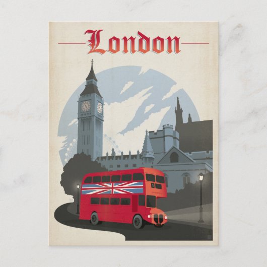 Save the date | Londen - Red Bus Aankondigingskaart (Voorkant)