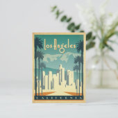 Save the date | Los Angeles, CA 2 Aankondigingskaart (Staand voorkant)