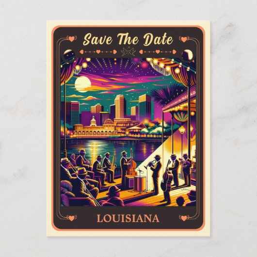 Save the date | Louisiana Invitation Briefkaart (Voorkant)