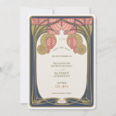  Save the Date Mackintosh Geïnspireerde Bomen Kaart (Voorkant)