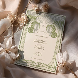  Save the Date Mackintosh Geïnspireerde Bomen Kaart