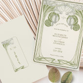  Save the Date Mackintosh Geïnspireerde Bomen Kaart