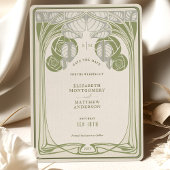  Save the Date Mackintosh Geïnspireerde Bomen Kaart