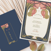  Save the Date Mackintosh Geïnspireerde Bomen Kaart