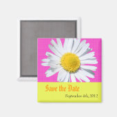 save the date, madeliefje magneet (Voorkant / Achterkant)