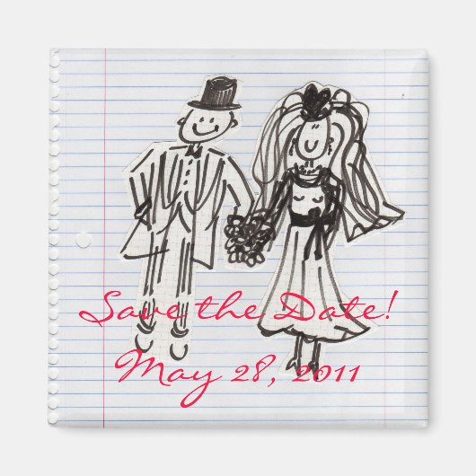 Save the date! magneet (Voorkant)