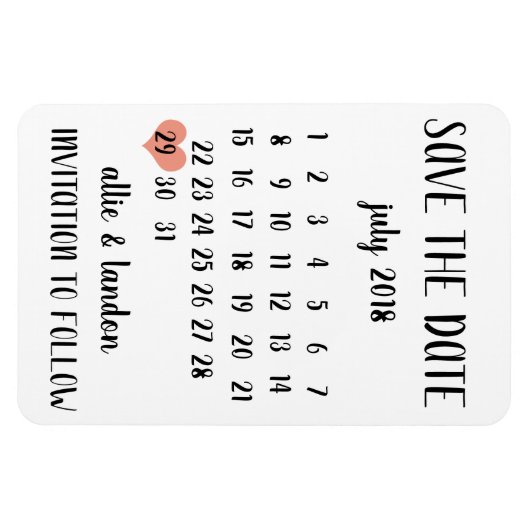 Save the date | Magneet (Horizontaal)