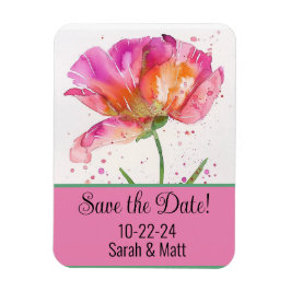 Save the date-magneet roze magneet