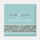 SAVE THE DATE MAGNEET :: vlinder - ijsblauw (Voorkant)