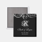 Save the Date Magnet Antiek Architecture Black (Voorkant / Achterkant)