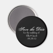 Save the Date Magnet Black (Voorkant / Achterkant)