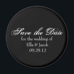 Save the Date Magnet Black<br><div class="desc">Save the Date magneet coördineert met de rest van onze Damask Wedding Collecties.</div>