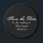 Save the Date Magnet Black<br><div class="desc">Save the Date magneet coördineert met de rest van onze Damask Wedding Collecties.</div>