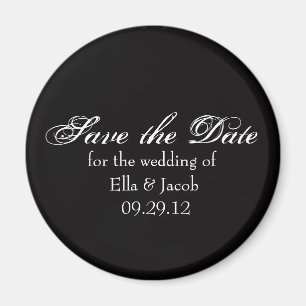  Save the Date Magnet Black