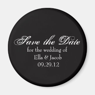  Save the Date Magnet Black