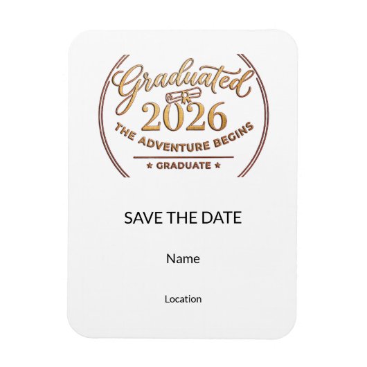 Save the Date Magnet / Imán Graduación Magneet (Verticaal)