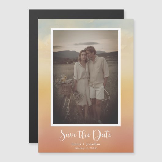 Save the Date Magnet Magnetische Uitnodiging (Voorkant / Achterkant)