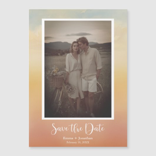 Save the Date Magnet Magnetische Uitnodiging (Voorkant)