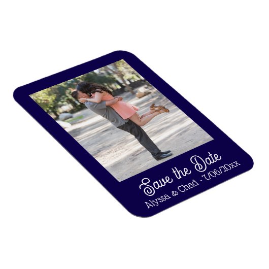 Save the date magnet personalized photo magneet (Rechterzijde)