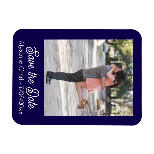 Save the date magnet personalized photo magneet (Horizontaal)
