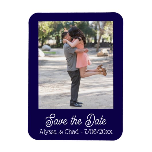 Save the date magnet personalized photo magneet (Verticaal)