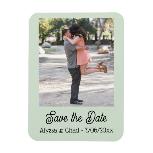 Save the date magnet personalized photo magneet (Verticaal)