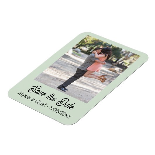 Save the date magnet personalized photo magneet (Linkerzijde)