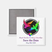 Save the Date Magnet Rainbow Pride Gay Wedding (Voorkant / Achterkant)