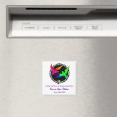 Save the Date Magnet Rainbow Pride Gay Wedding (Insitu (Vaatwasser))