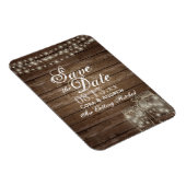 Save the Date Magnet - Rustieke Mason Jar Lights Magneet (Rechterzijde)