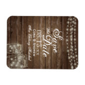 Save the Date Magnet - Rustieke Mason Jar Lights Magneet (Horizontaal)