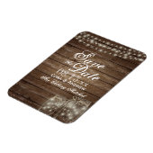 Save the Date Magnet - Rustieke Mason Jar Lights Magneet (Linkerzijde)