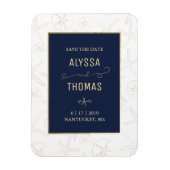 Save the Date Magnet - Strand Bruiloft, Zeester Magneet (Verticaal)