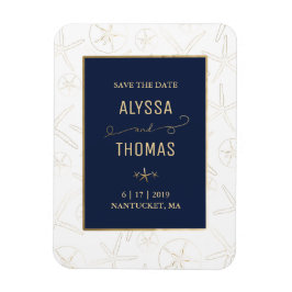 Save the Date Magnet - Strand Bruiloft, Zeester Magneet