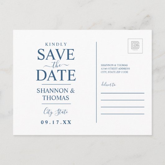 Save the date | Maine Uitnodiging Briefkaart (Achterkant)