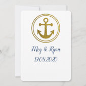 Save the Date maritime Hochzeitseinladung (Achterkant)