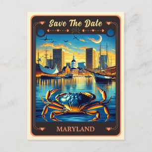Save the date Maryland Invitation Briefkaart