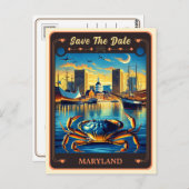 Save the date | Maryland Invitation Briefkaart (Voorkant / Achterkant)