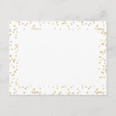 Save the Date met goud stof confetti Aankondigingskaart (Achterkant)