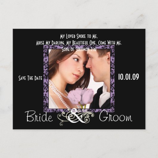 Save The Date met je foto Aankondigingskaart (Voorkant)