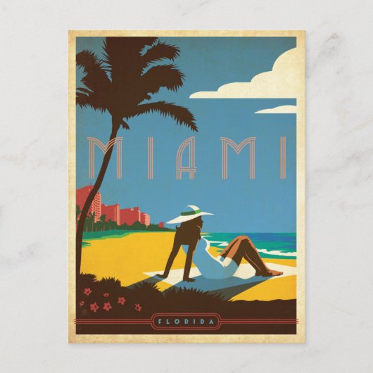 Save the date | Miami, FL Aankondigingskaart (Voorkant)