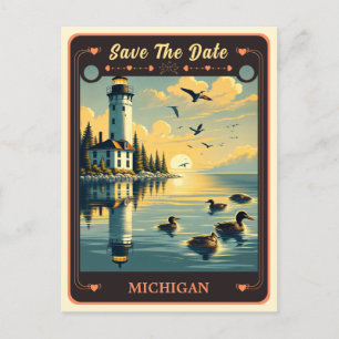 Save the date   Michigan Invitation Briefkaart