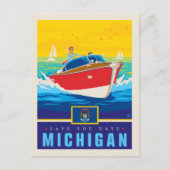 Save the date | Michigan Uitnodiging Briefkaart (Voorkant)